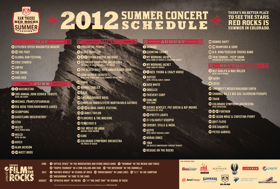 Red Rocks 2024 Schedule Of Concerts Nike Tawsha